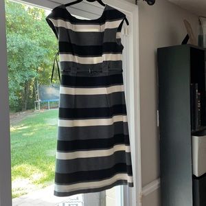 Black and white dress.